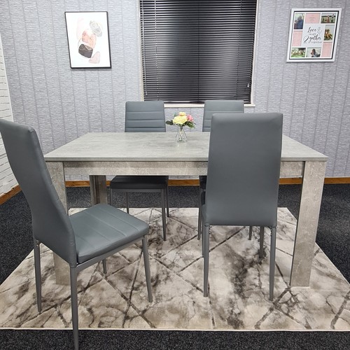 Grey Dining Table And 4 Chairs Dining Room Wood kitchen table and