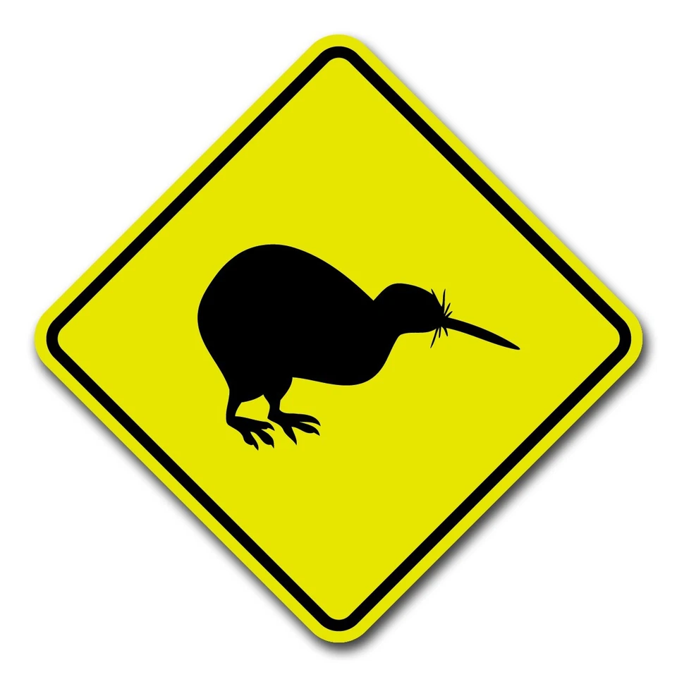 Letrero de aluminio diag Kiwi Bird Crossing 16" - hogar garaje granja decoración de carreteras Foto 2 de 4