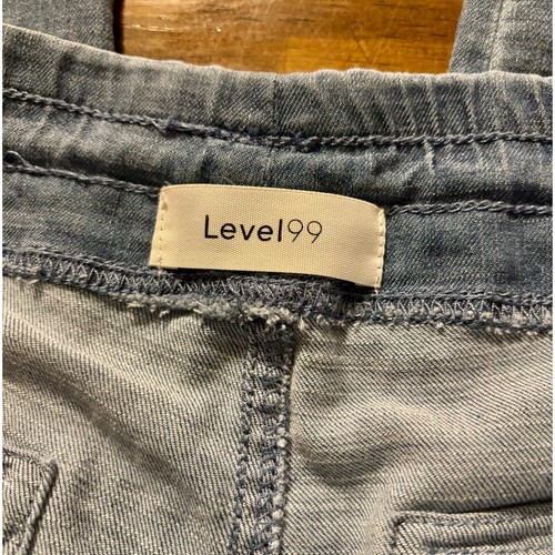 Level 99 Women’s Small Jeans Chambray Jogger Drawstring Elastic Waist High Rise - Picture 4 of 11