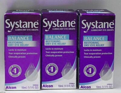 (3) Systane Balance Lubricant Eye Drops 10x3=30ml EXP 8/26