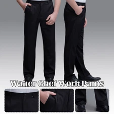 Loose Chef Pants Restaurant Cook Uniform Trousers Elastic Waist Men Women