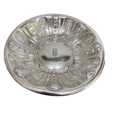 Antique Arthur Krupp Berndorf 1891-1927 Art Nouveau Silver Plate Serving Bowl