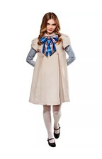 Ladies Meg M3gan Costume Dress Movie Horror Scary Womens Fancy Dress Outfit XS