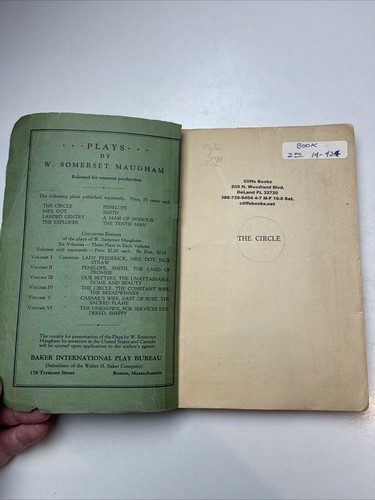 Somerset W. Maugham THE CIRCLE A Comedy in Three Acts PB - Picture 7 of 10