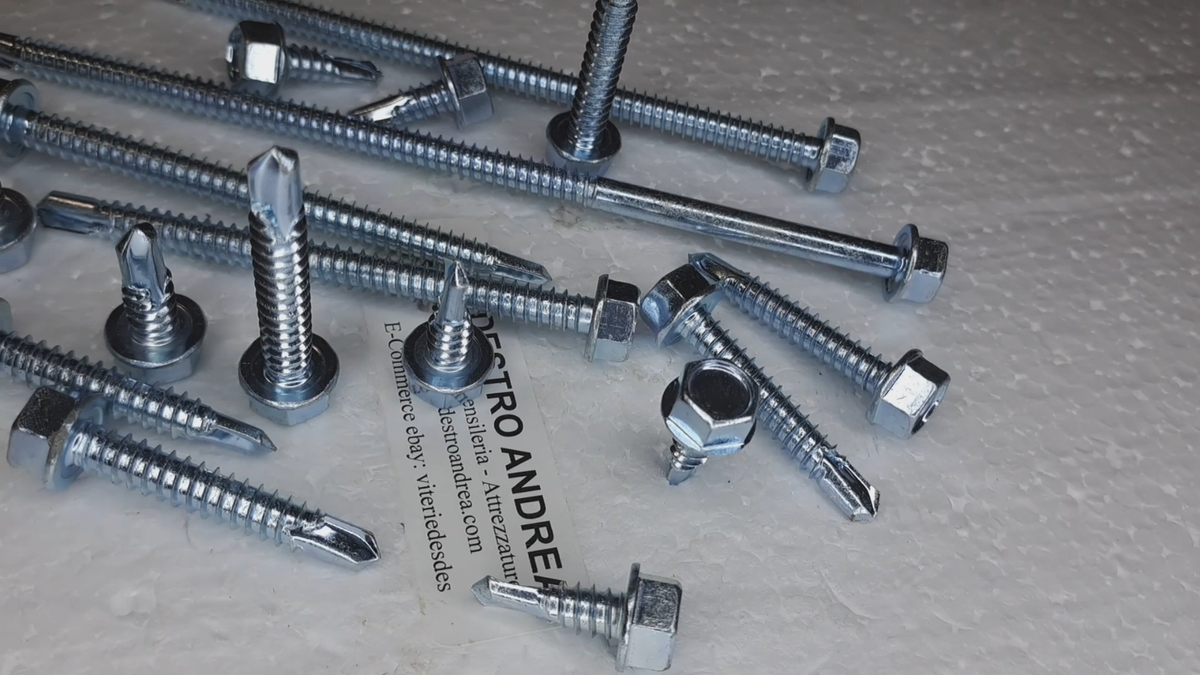 165 Viti Autofilettanti M4.2 Testa Esagonale Con Rondella - Acciaio Inox, Per Legno, Metallo, Mobili - Foto 6