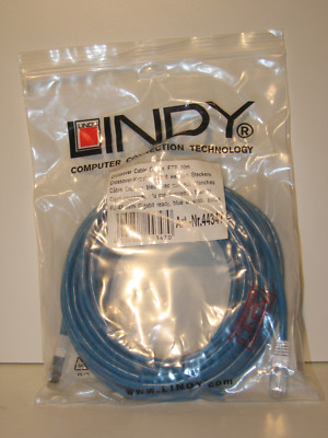 LINDY PATCH-Kabel CAT5e FTP 10m CROSSOVER | Blau | NEU | OVP