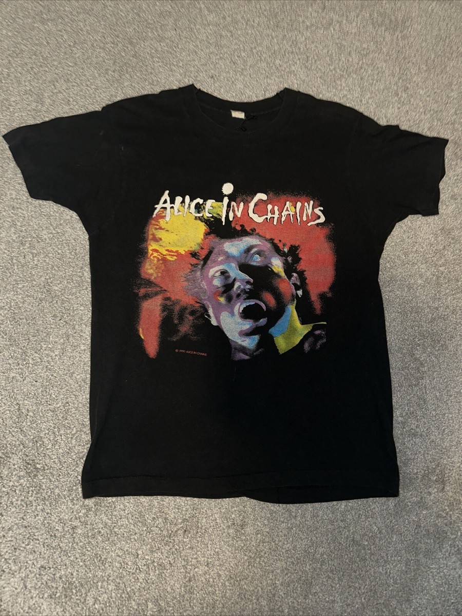 Vintage 90s 1990 Alice In Chains Facelift Tour TShirt Sz L US Tour 
