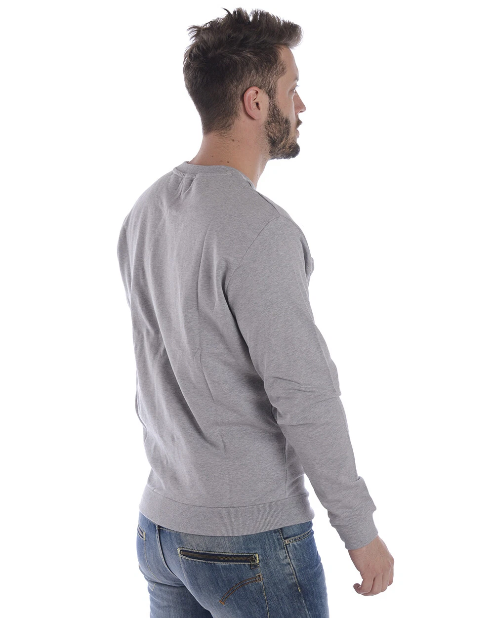 Felpa Moschino Underwear Sweatshirt Hoodie Cotone Uomo Grigio A1713 8129 489