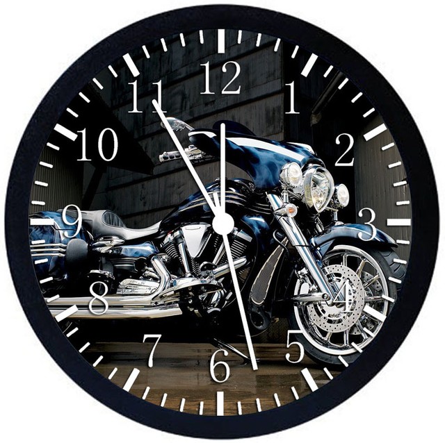 Yamaha Motorcycle Black Frame Wall Clock For Decor or Gifts W187 for