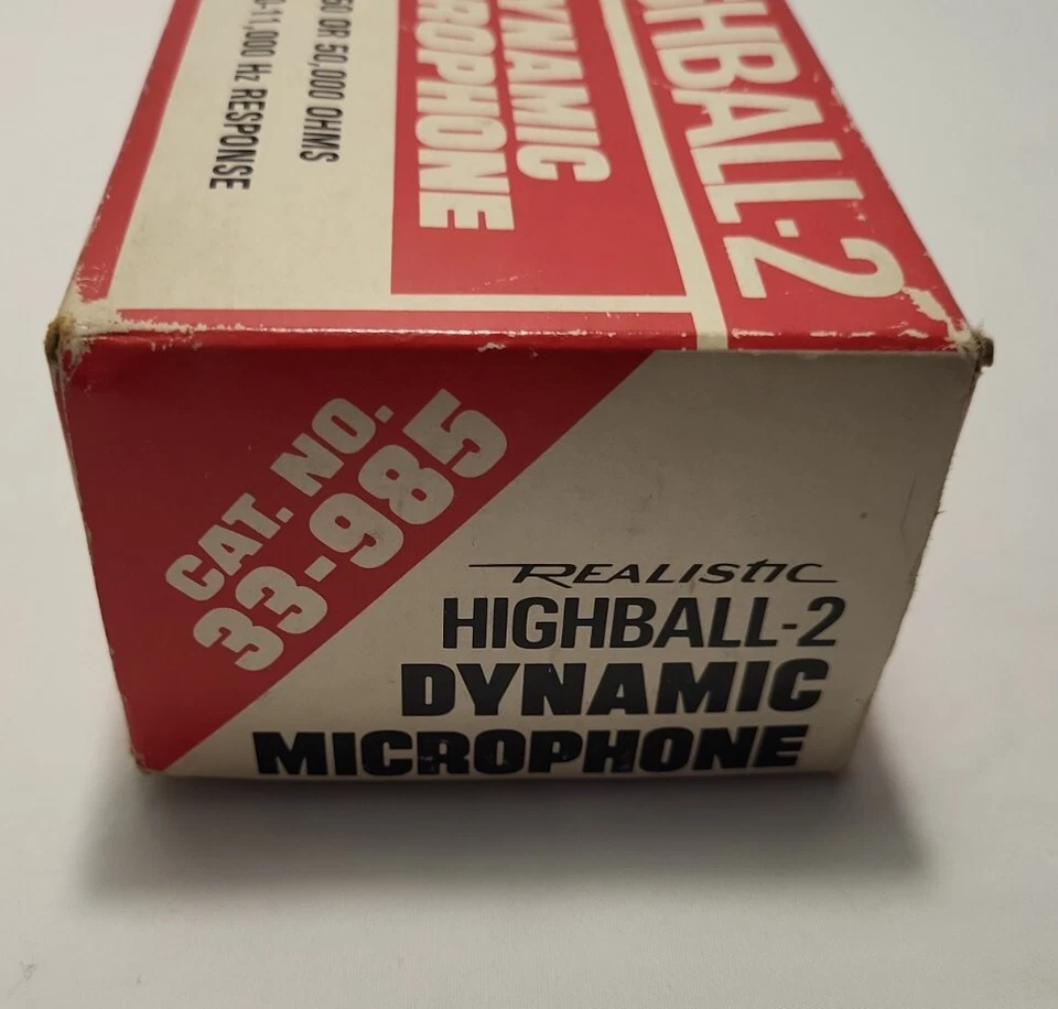 Vintage REALISTIC Highball-2 Dynamic microphone Cat. No. 33-985 in box, Japan - Image 3 of 4