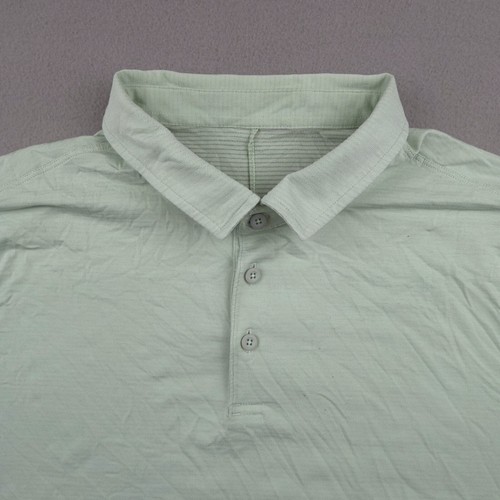 Lululemon Herren Evolution Polo Kurzarm Shirt Gr. L Mintgrün Stretch Komfort - Bild 3 von 6