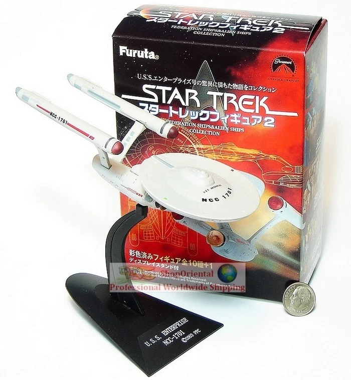 Furuta Star Trek 2 USS Enterprise Spaceship Models Full Set 11 Ships ST2_Set11+B - Image 2 of 4