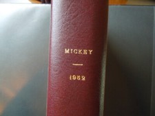 M 2 MICKEY MAGAZINE 1952 FRANCESE SVIZZERO +BELGIO RILEGATURA COMPLETA 52 X VEDI DESCRIZIONE