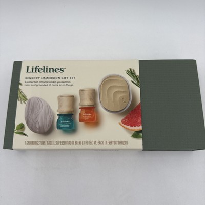 Lifelines Sensory Immersion Set-Grounding Stone Fidget & Essential Oil Diffuser