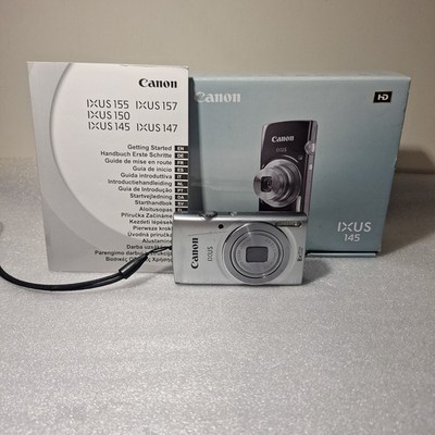 CANON IXUS 145 Digitalkamera Silber 16 MP 8x Zoom Vintage getestet