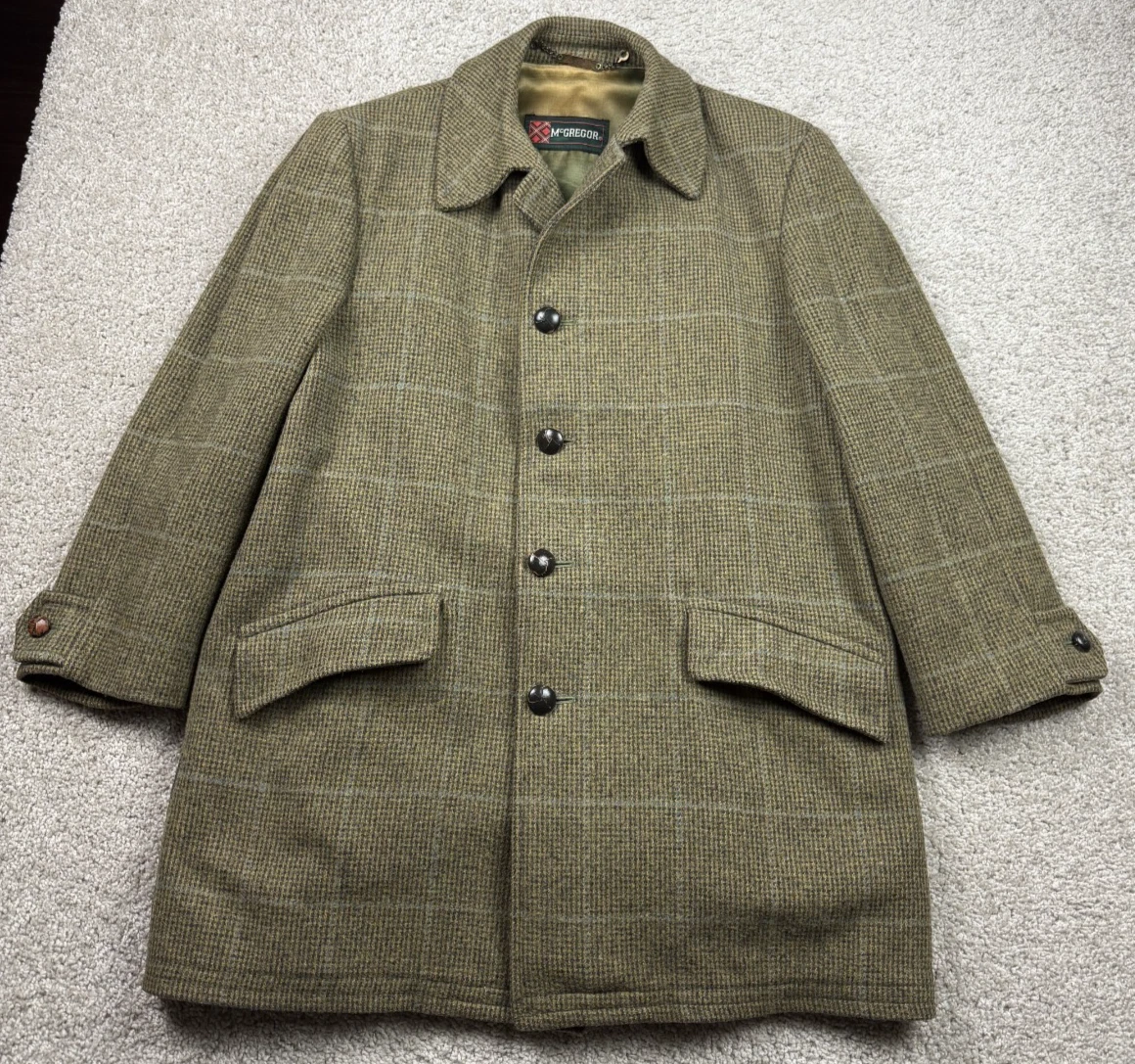 Tweed Overcoat In Vintage Outerwear Coats & Jackets For Men for