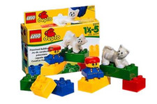 Lego Duplo 2277 Basic Trial Set Duplo Boy with Cat New Vintage 8pc NOS