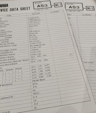 Genuine Yamaha CS5 E 4 page service / Maintenance, technical measurement SHEETS