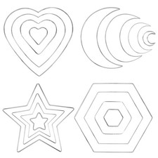 16 PCS Metal Wreath Frames, DIY Christmas Wreath Floral Form, Wire Rings, Decor