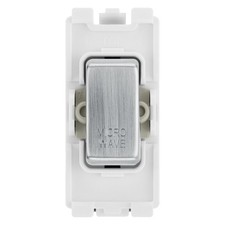 BG Nexus Brushed Steel Switches & Sockets Full Range Satin Chrome Black Inserts