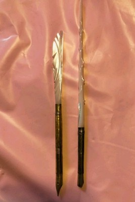 Set Of 2 Regal & L.E. Bert Antique Mother Of Pearl Fountain Dip Pens READ