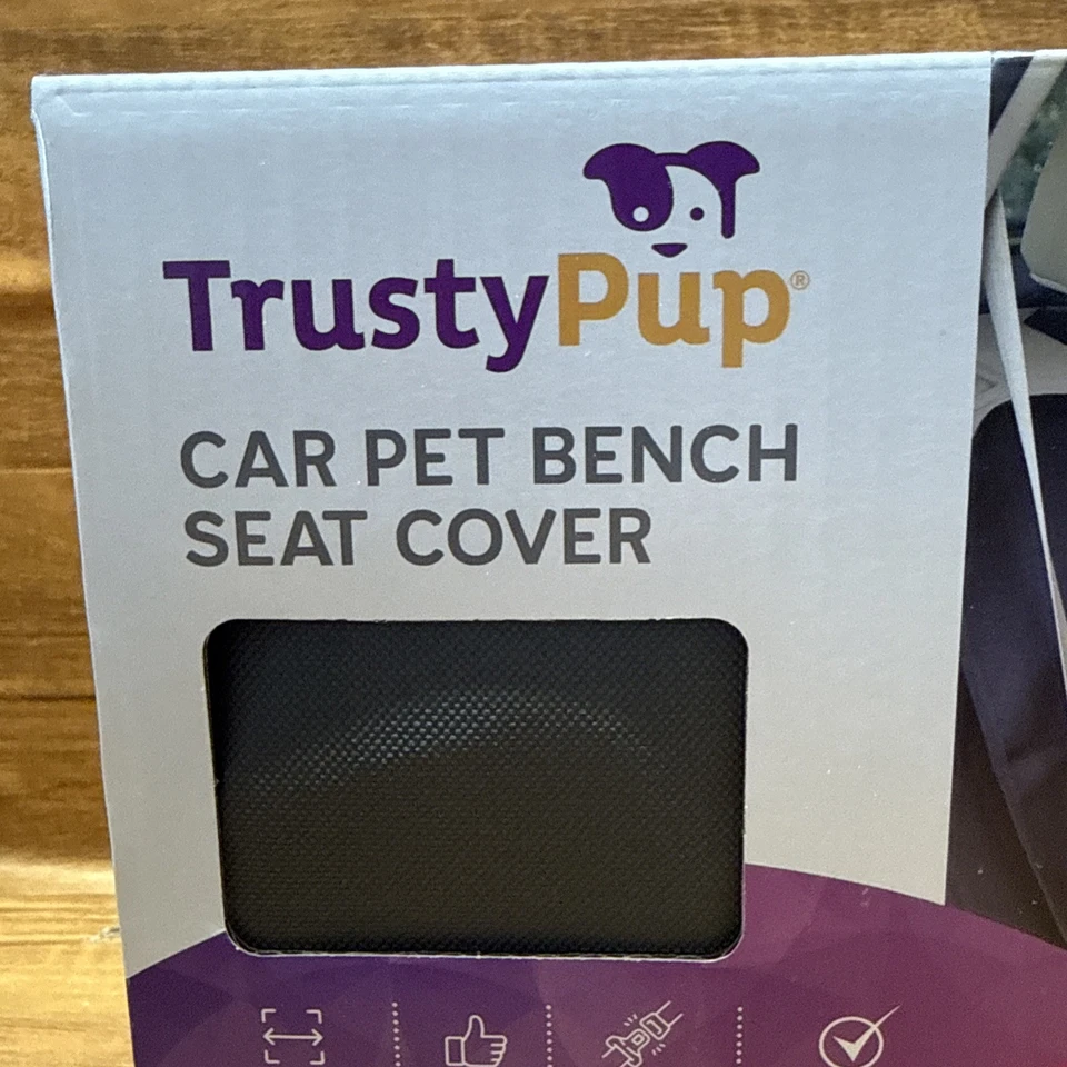 Car Pet Bench Seat Cover TrustyPup Auto Travel 56x47 Inch Adjustable NEW NIB - Image 2 of 4