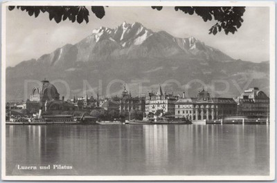 Luzern Pilatus Schweiz Berg RPPC Vintage Postkarte