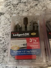 ledgerloks fastenmaster 3.5 inchs. deck screws.  2 packs of 12 with bits