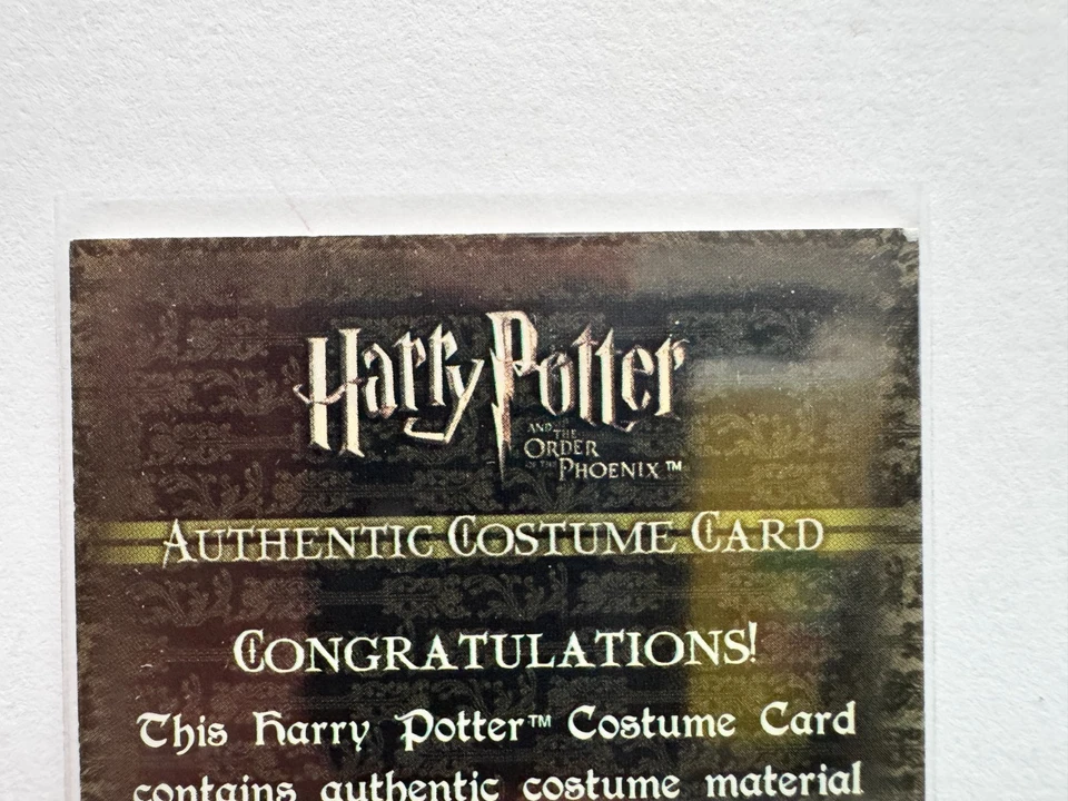 Harry Potter Bonnie Wright Ginny Weasley OOTP Costume Card C7 254/625 - Image 3 of 4