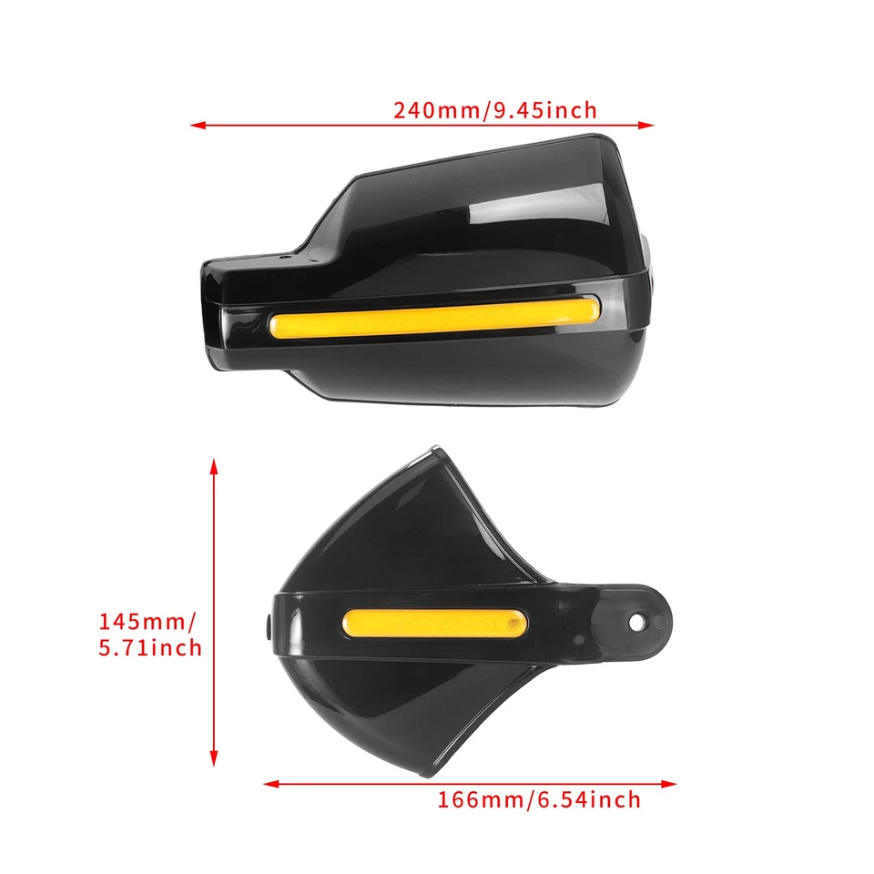 Protector de manos de manillar negro para moto universal para Yamaha Kawasaki  Foto 4 de 4