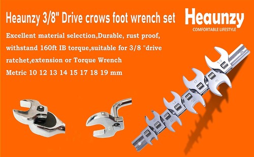 3/8 Inch Drive Crowfoot Wrench Set, 8-Piece, Metric, Chrome Plated, Corrosion... - 第 5/5 張圖片