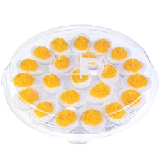 Deviled Egg Containers w/ Lid Portable Deviled Egg Platter Carrier Holder Trays