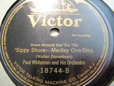 1921 Paul WHITEMAN FERDE GROFE ONE STEP SIPPY SHORE Hawaiian Skies VICTOR 18824