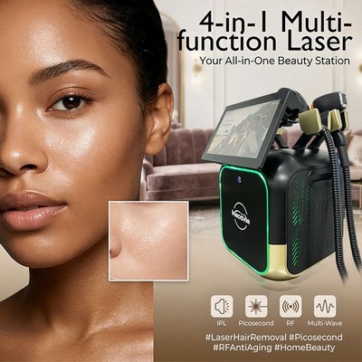 4-in-1 Multifunctional Beauty Device IPL+RF+Diode Laser Hair Removal+Picosecond