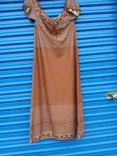 Dina Vintage Polka Dot Floral Maxi Dress Sice M