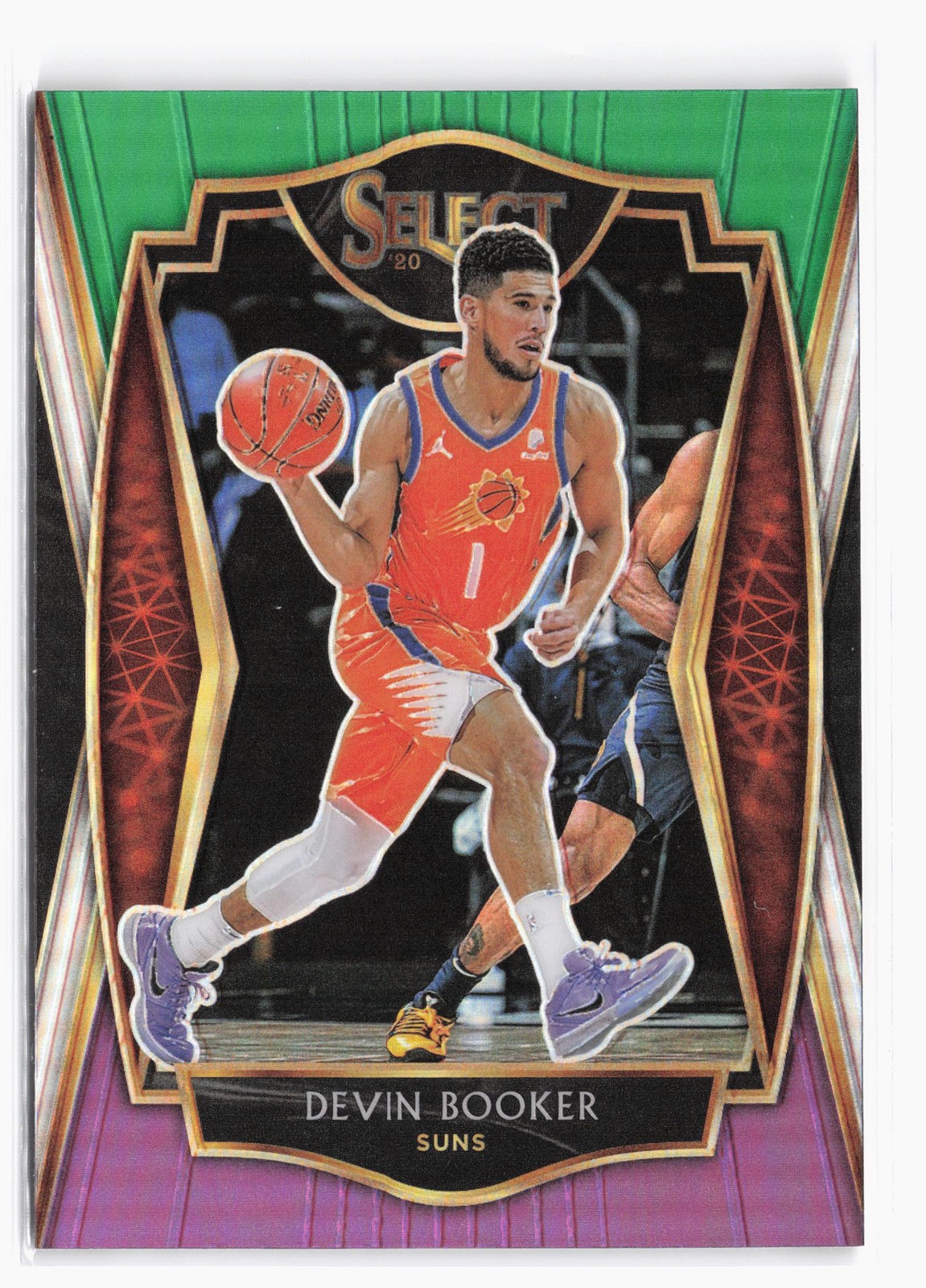 2020-21 Panini Select Green White Purple #121 Devin Booker Phoenix Suns SP