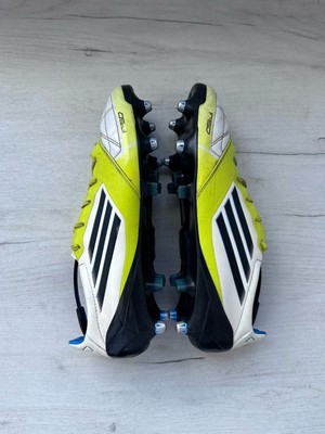 Adidas F50 Adizero Leather White Football Soccer Cleats US12 1/2