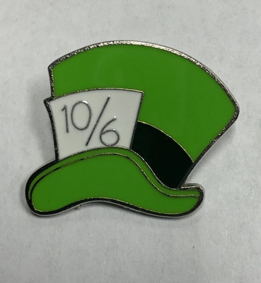 Green Mad Hatter Character Hats Alice in Wonderland Disney Pin