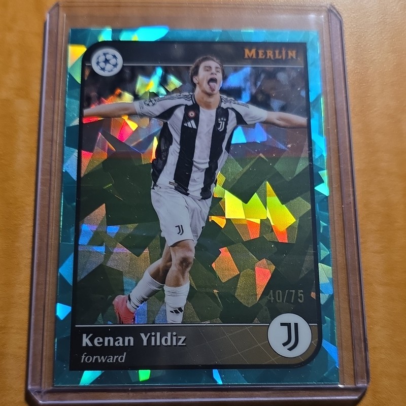 Topps 2024-25 Merlin UEFA Kenan Yildiz Juventus #15 Serial 40/75