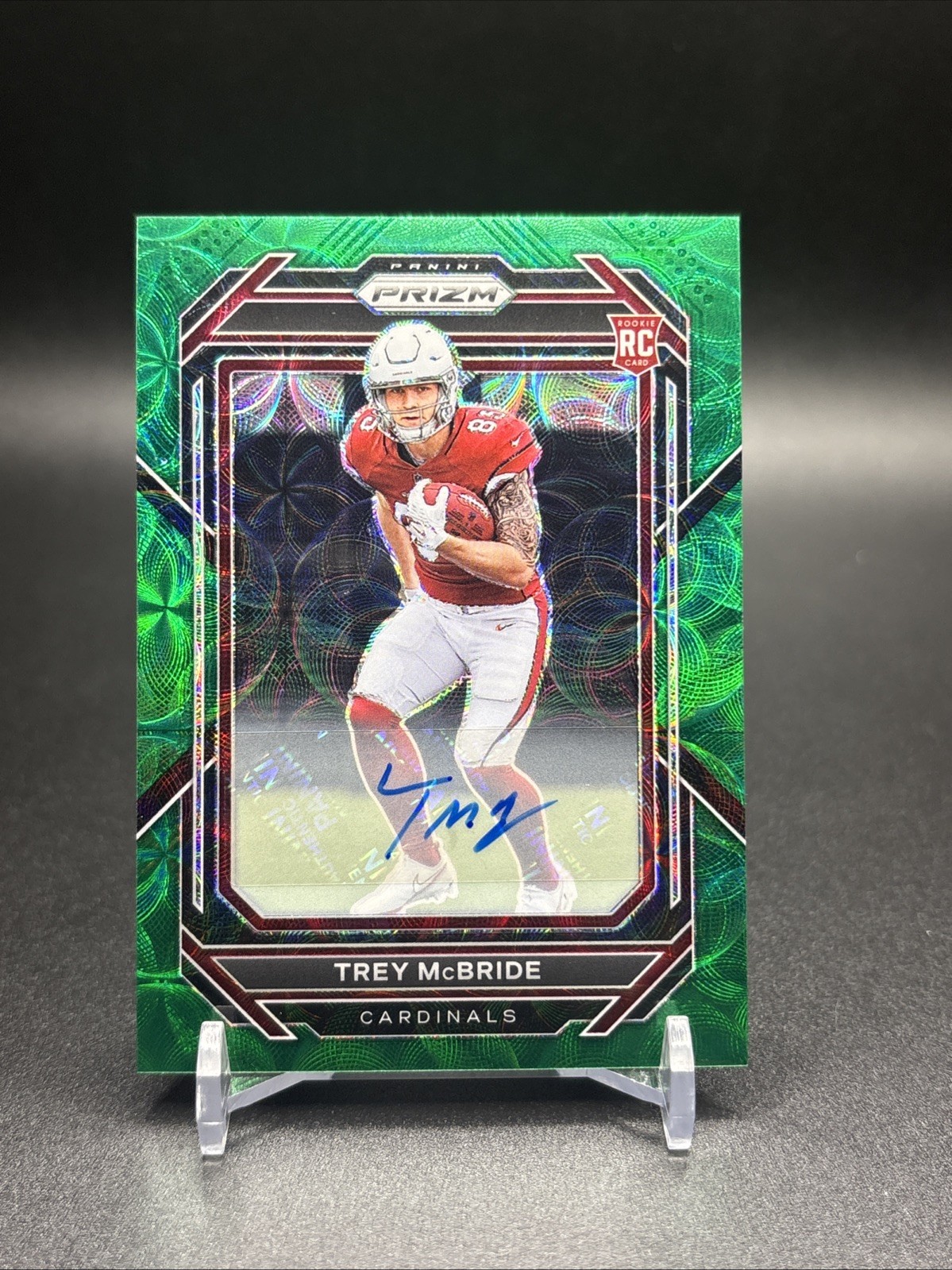 2022 Panini Prizm Trey McBride Rookie Auto Green Scope /75 #327 Cardinals RC SP