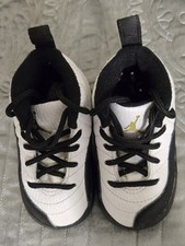 Air Jordan 12 Retro TD White/ Metallic Gold-Black Taxi Sz 5C Toddler