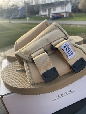 New Suicoke Kaw Cab Beige Sandals Men Size 6 Womens Size 8