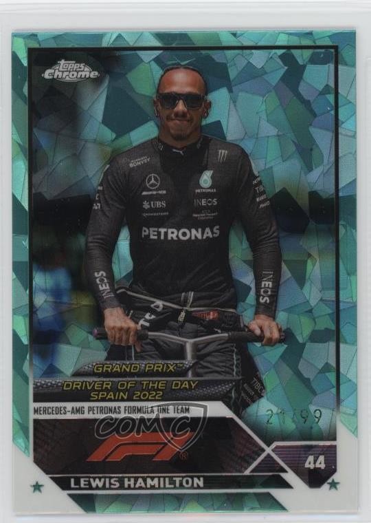 2023 Topps Chrome Sapphire Edition Formula 1 Aqua 21/99 Lewis Hamilton #171 15wb