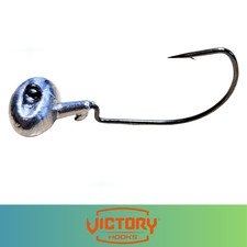 Football Recessed Fishing Jig UnPainted Victory EWG Hook Endura Point 25 Pack