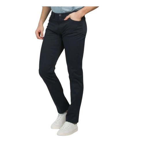 Theory Haydin Jaspe Twill Straight Leg Trousers Men's 28 Navy Stretch Cotton