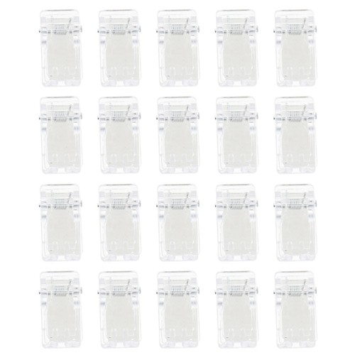 20 Piezas Porta Insignia Extraíble Autoadhesivo Clips Pared Resorte Plástico Letrero - Imagen 2 de 12