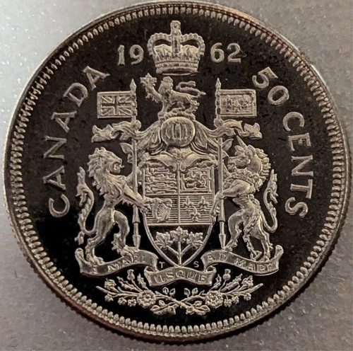 1962 50 Cents Canada high grade Proof Like 80% Silver #105