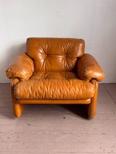Coronado Armchair by Tobia Scarpa for C&B Italia, 1960s, Cognac leather