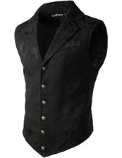 Victorian Steampunk Waistcoat for Men - Gothic Style Suit Vest, Formal Attire