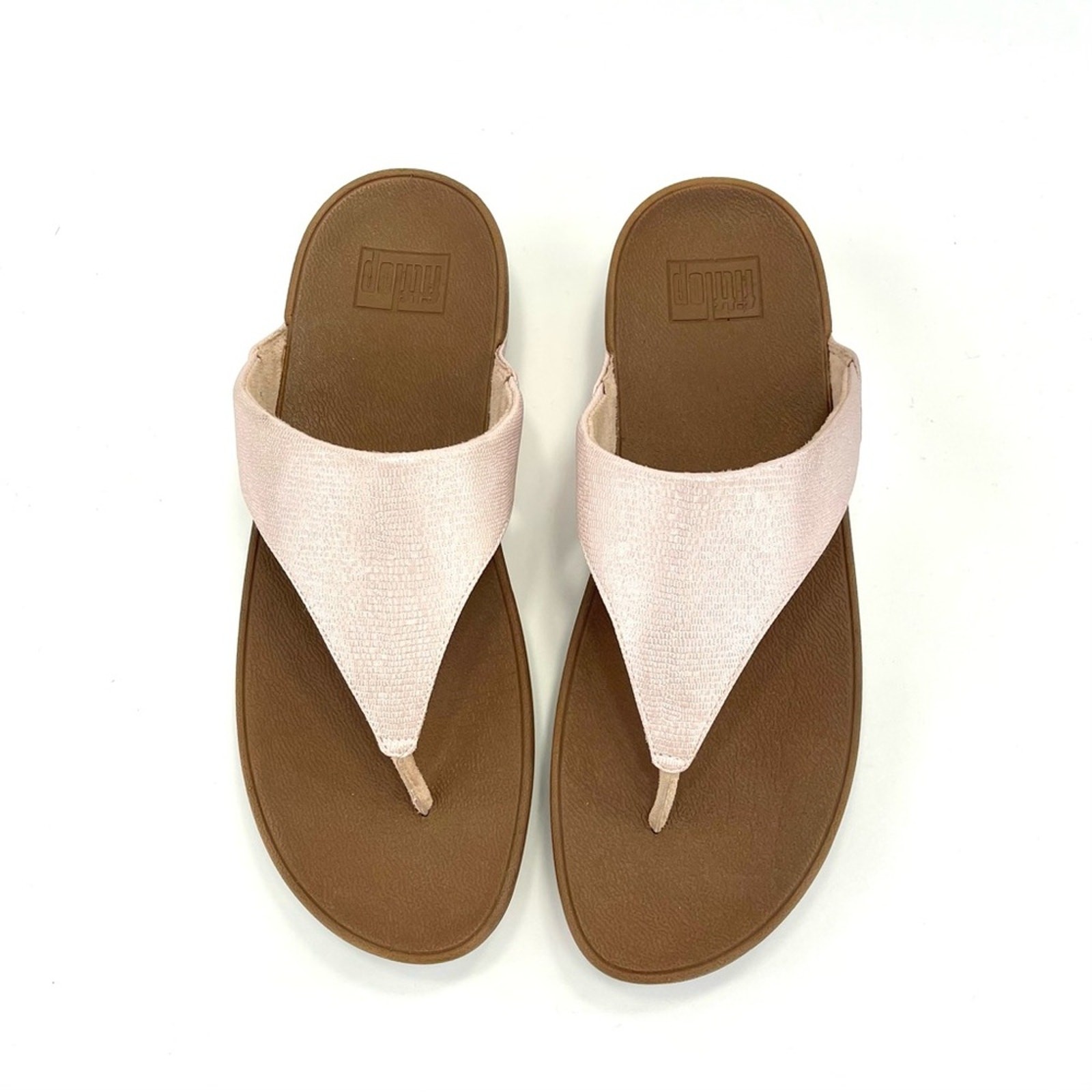 APL Fitflop Lulu sandalo infradito punta infradito taglia 10 oro rosa supporto arco imbottito